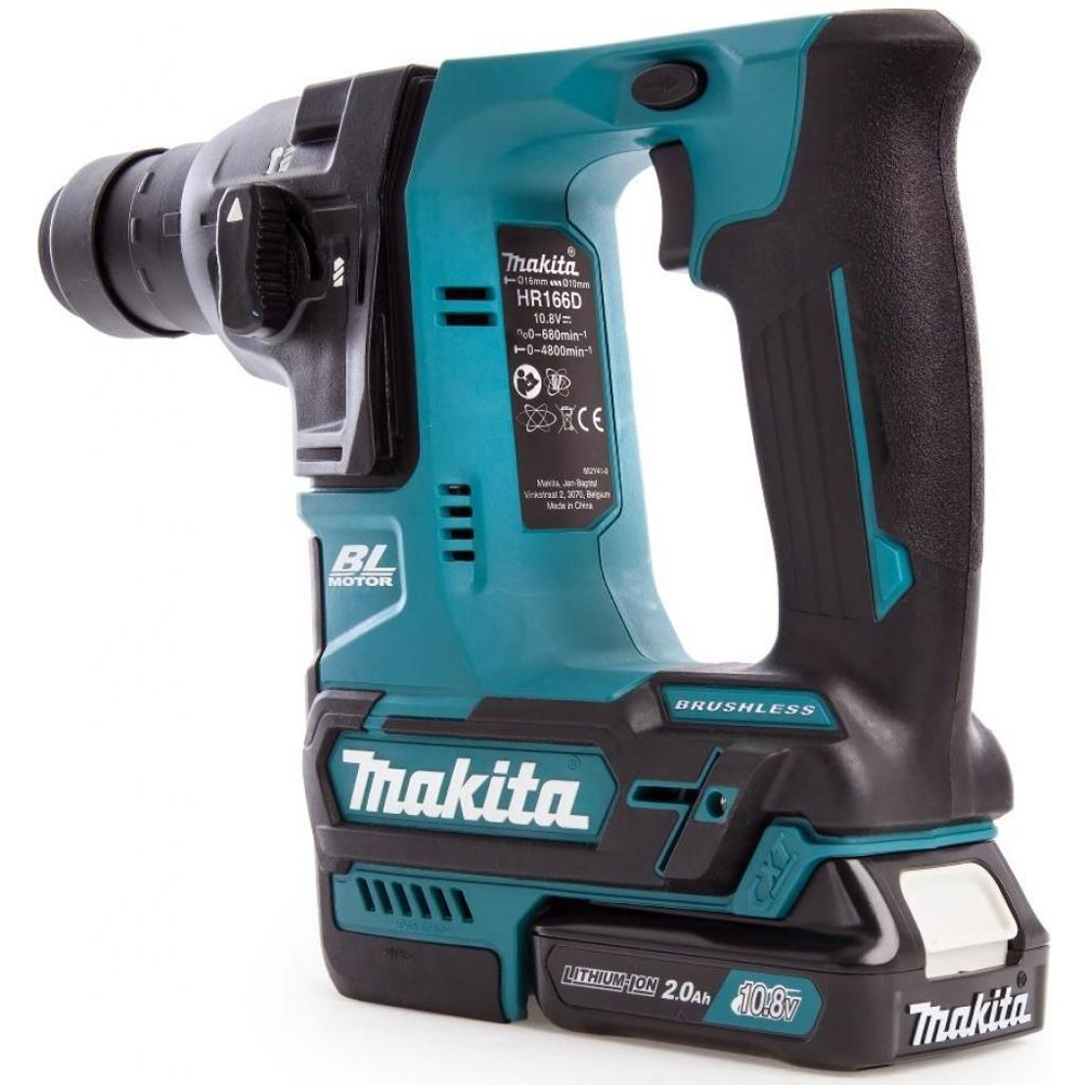Аккум. перфоратор MAKITA HR 166 DWAE1 в чем. + набор оснастки