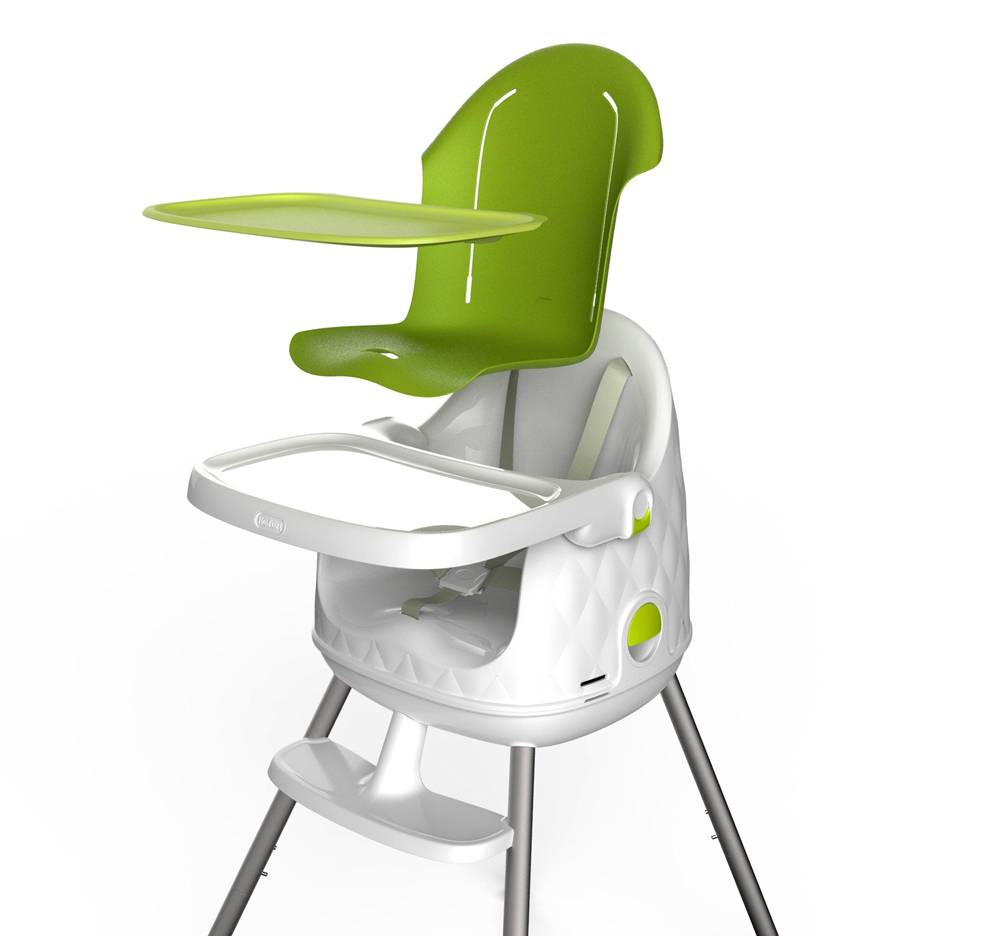 Стул детский KETER Multi Dine-leg separator, белый/салатовый