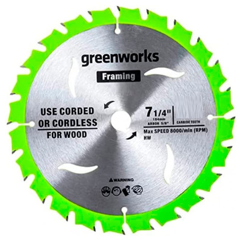 Диск пильный по дереву для циркулярной пилы Greenworks 184x20 мм, 40T (2943307)
