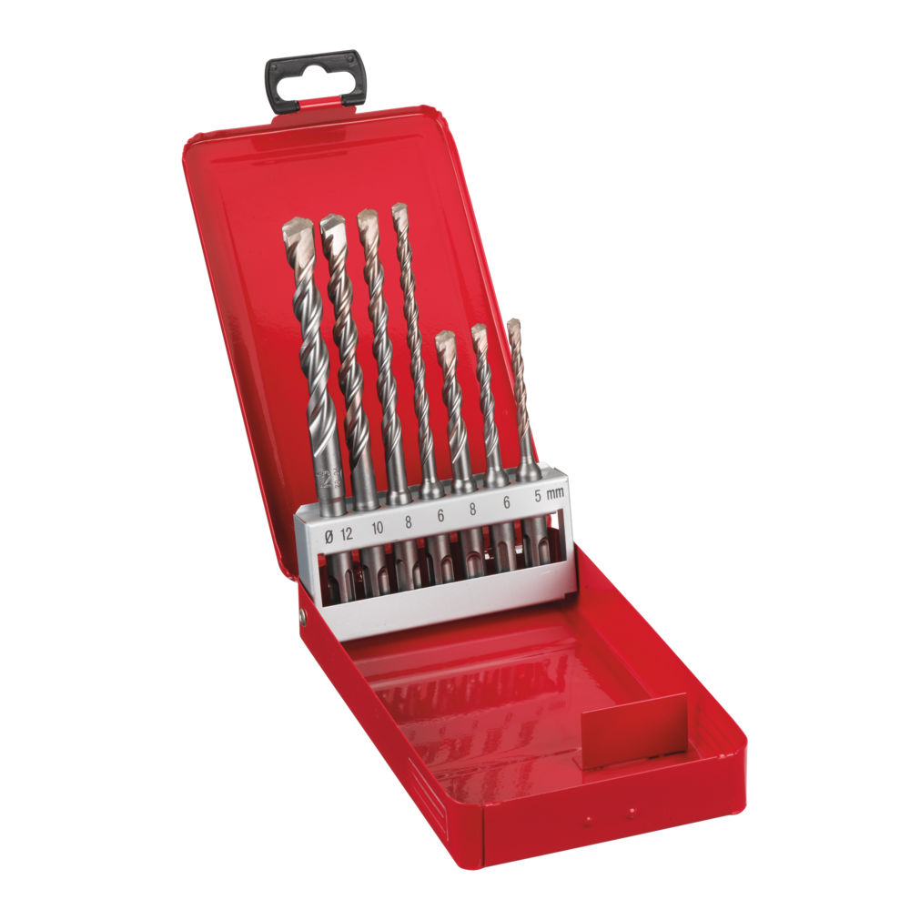 Набор из 7 сверел SDS-plus , ф.5/6/8х110мм и ф.6/8/10/12х160мм 2S, MILWAUKEE