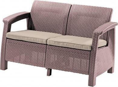 Скамья двухместная Corfu II Love Seat, капучино
