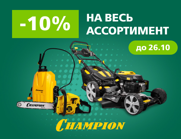Скидка 10% на весь ассортимент бренда Champion