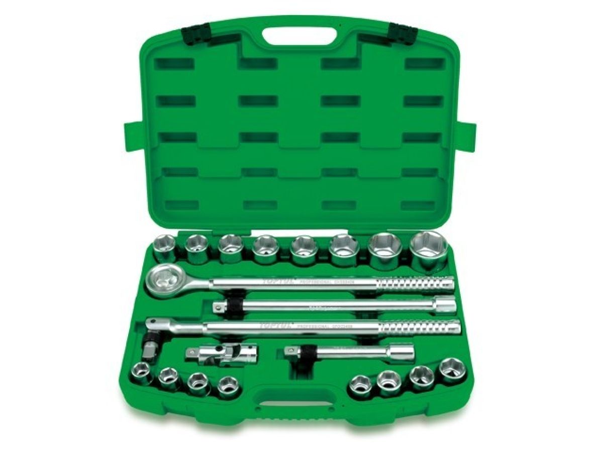 Набор головок 3/4" 19-50мм 21предм. 6гран. TOPTUL (GCAI2104)