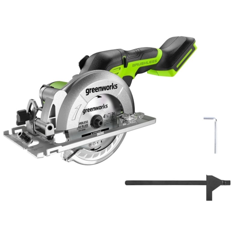 Циркулярная мини-пила аккумуляторная Greenworks G24MCS 24В