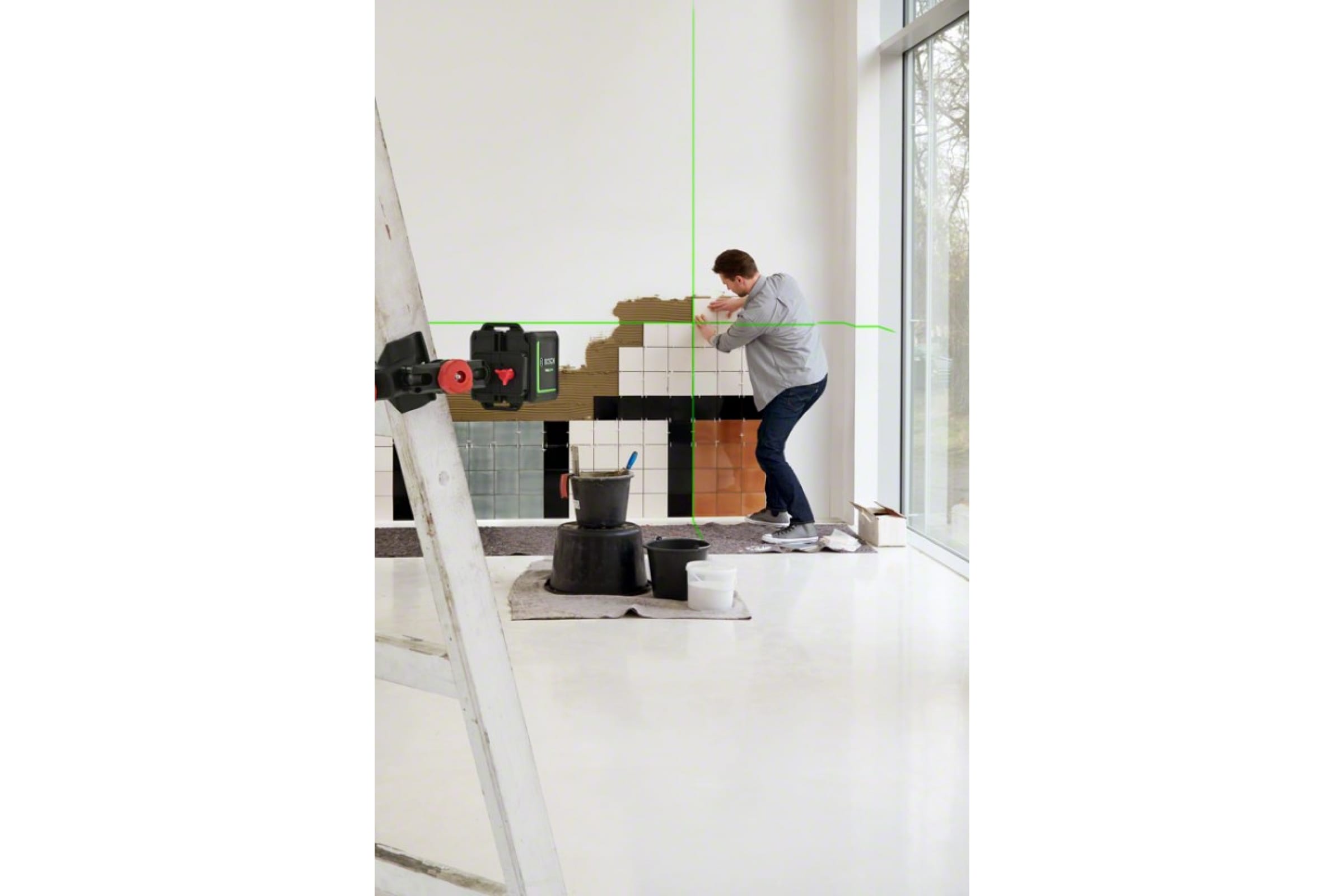 Нивелир лазерный BOSCH Quigo Green Basic с держателем в кор.