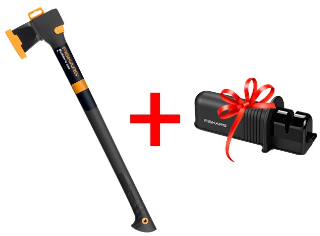 Топор-колун Fiskars Solid + Точилка Fiskars Solid