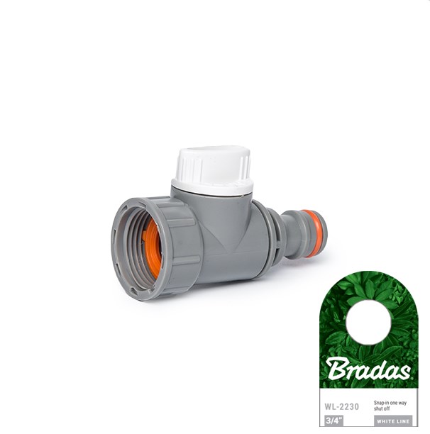 Соединитель шланга Bradas с краном и внутренней резьбой 3/4"