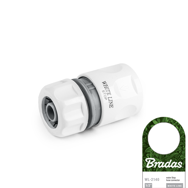 Коннектор с аквастопом BRADAS WHITE LINE 1/2"