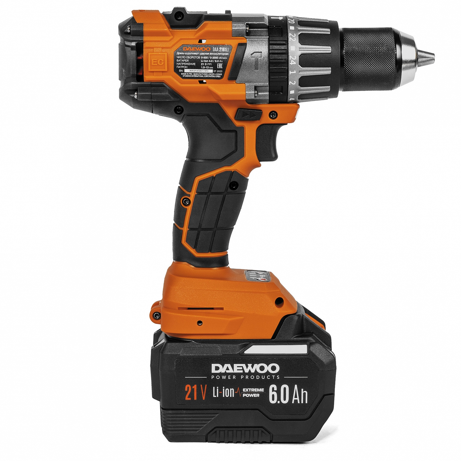 Дрель-шуруповерт ударная аккумуляторная DAEWOO DAA 2161Li (АКБ и ЗУ)