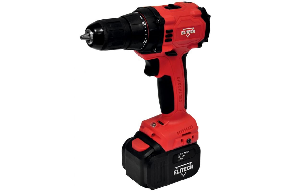 Аккумуляторная дрель-шуруповерт Elitech ДА 12БЛ2 (Е2201.001.02)