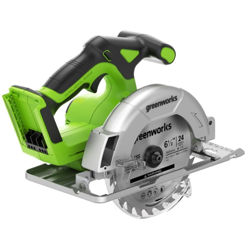 Циркулярная пила аккумуляторная Greenworks GD24CS165 24В