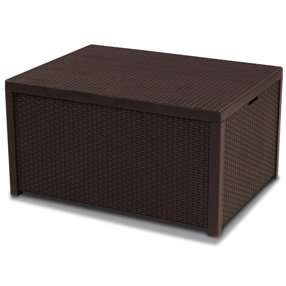 Столик-сундук Keter Arica rattan storage table (Арика раттан), коричневый