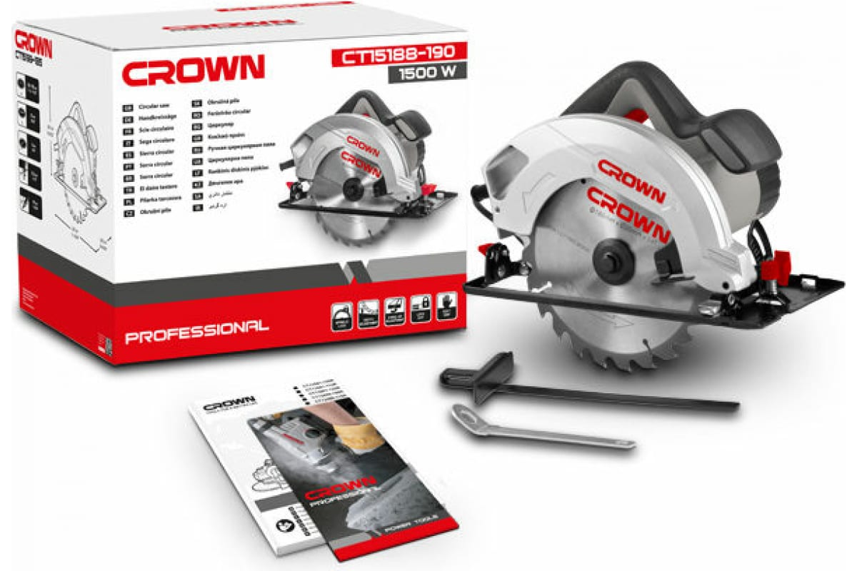Пила циркулярная CROWN CT15188-190