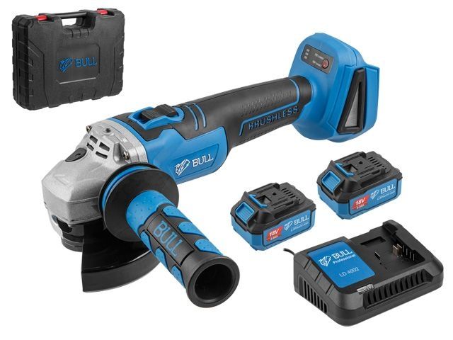 Аккум. углошлифмашина BULL CSG 1812 R в чем. XLTpro (2 х 4Ач)