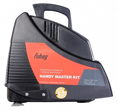 Компрессор безмасляный коаксиальный FUBAG HANDY MASTER KIT ( + 5 предметов)