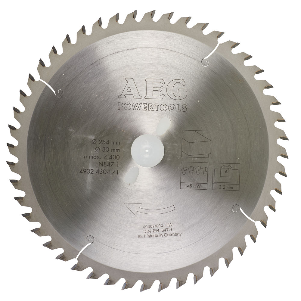 Диск пильный по дереву D 254х30х3,2 мм 48Z AEG для торцовочной пилы
