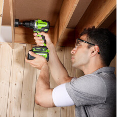 Аккумуляторная дрель-шуруповерт Greenworks GD24DD90 24В (2 АКБ 4Ач + ЗУ)