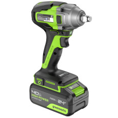 Аккумуляторный гайковерт Greenworks GD24IW400 24В (АКБ 4Ач + ЗУ)