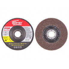 Круг лепестковый 125х22мм P120 конич. WORTEX