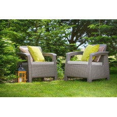 Комплект мебели KETER Corfu Duo Set, коричневый