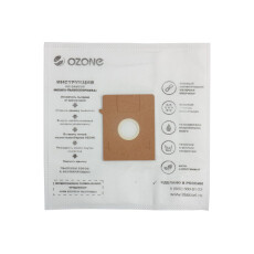 Мешки-пылесборники OZONE синтетические для пылесоса, 5 шт. + микрофильтр