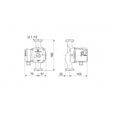 Циркуляционный насос Grundfos UPS 25-60 180 (96281477)