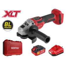 Аккум. углошлифмашина WORTEX CAG 1812-2 SE в чемодане XLT SET (АКБ 4Ач + ЗУ)