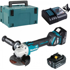 Аккумуляторная углошлифмашина MAKITA LXT DGA511RTJ в кейсе (2 АКБ 5Ач + ЗУ)