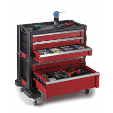 Комод для инструментов Keter SET 5 DRAWER RED, 5 ящиков, красный/серый/чёрный