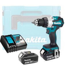 Аккумуляторная дрель-шуруповерт MAKITA LXT DDF489RTJ в кейсе (2 АКБ 5Ач + ЗУ)