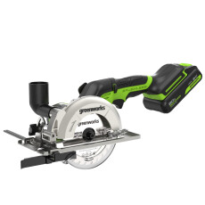 Циркулярная мини-пила аккумуляторная Greenworks G24MCS 24В (АКБ 2Ач + ЗУ)