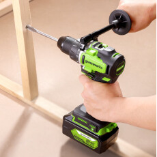 Аккумуляторная дрель-шуруповерт Greenworks GD24DD90 24В (2 АКБ 4Ач + ЗУ)