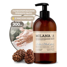 Мыло жидкое парфюмированное GraSS Milana "Amber&Black Vetiver" 300 мл