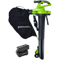 Воздуходувка-пылесос аккумуляторная Greenworks GD40BVIIK5 (АКБ 5Ач + ЗУ)