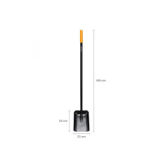 Лопата совковая с ручкой Solid FISKARS (черная) (1066720)