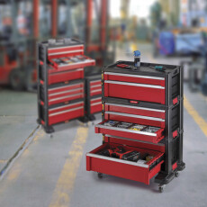 Комод для инструментов Keter SET 5 DRAWER RED, 5 ящиков, красный/серый/чёрный