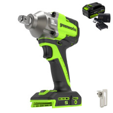 Аккумуляторный ударный гайковерт Greenworks IW5500K5 24В (АКБ 5Ач + ЗУ)