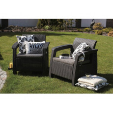Комплект мебели KETER Corfu Duo Set, коричневый