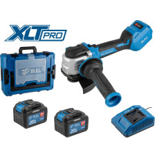 Аккум. углошлифмашина BULL CSG 1812-1 SR Xcase XLTpro (2 АКБ 6Ач + ЗУ)
