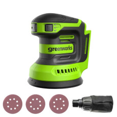 Эксцентриковая шлифмашина Greenworks OS325 24V (Без АКБ и ЗУ)