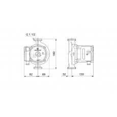 Циркуляционный насос Grundfos UPS 25-120 180 (52588336)
