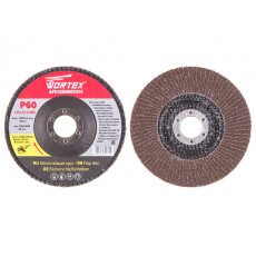 Круг лепестковый 125х22мм P60 конич. WORTEX
