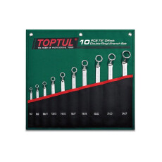 Набор ключей накидных 75° 10 шт. в сумке TOPTUL (GRAI1001)
