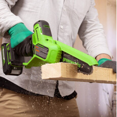 Мини-пила цепная аккумуляторная Greenworks GD24CSMNXK2 (АКБ 2Ач + ЗУ)