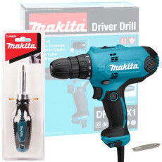 Сетевая дрель-шуруповерт Makita DF0300X1 в кор. + Отвертка D-58833