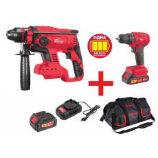 Набор аккумуляторного инструмента WORTEX (перфоратор, дрель-шуруповерт, АКБ, сумка)