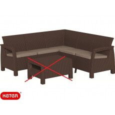 Комплект мебели KETER Corfu Relax Set (без столика), коричневый