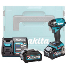 Аккумуляторный ударный шуруповерт MAKITA XGT TD002GD201 MAKPAC2 (2 АКБ 2,5Ач + ЗУ)