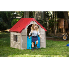 Детский Игровой Домик Keter FOLDABLE PLAY HOUSE, салатовый/красная крыша