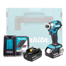 Аккумуляторный ударный шуруповерт MAKITA LXT DTD173RTJ в кейсе (2 АКБ 5Ач + ЗУ)